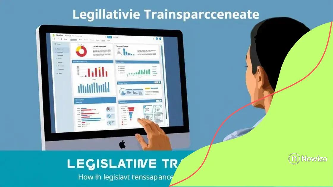 How to navigate the legislative transparency portal How to navigate the legislative transparency portal