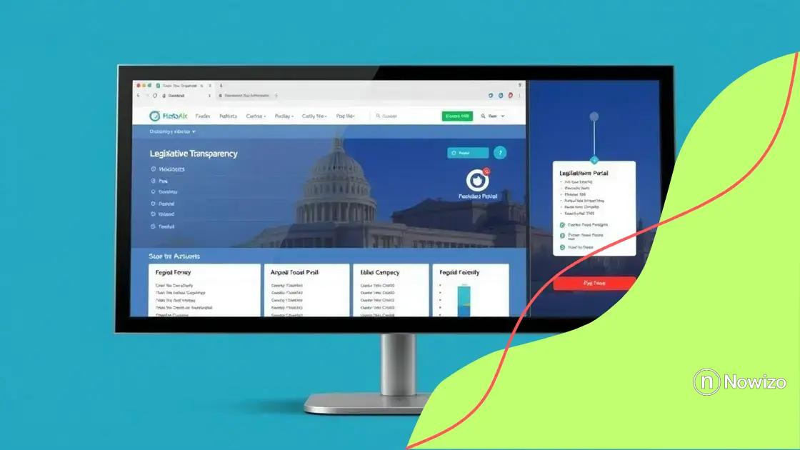 Legislative transparency portal: Unlocking public access to government