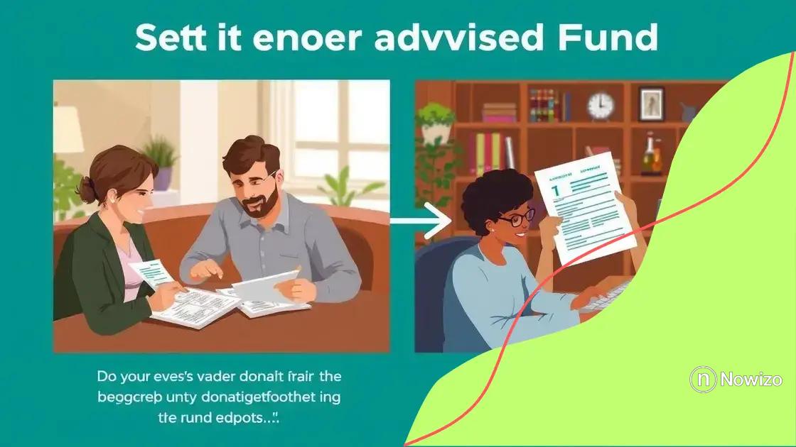 How to set up a donor advised fund How to set up a donor advised fund